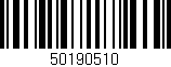 Código de barras (EAN, GTIN, SKU, ISBN): '50190510'