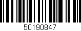 Código de barras (EAN, GTIN, SKU, ISBN): '50190847'