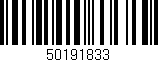 Código de barras (EAN, GTIN, SKU, ISBN): '50191833'