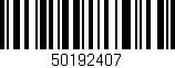 Código de barras (EAN, GTIN, SKU, ISBN): '50192407'