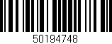 Código de barras (EAN, GTIN, SKU, ISBN): '50194748'