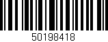 Código de barras (EAN, GTIN, SKU, ISBN): '50198418'