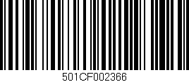 Código de barras (EAN, GTIN, SKU, ISBN): '501CF002366'