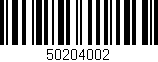 Código de barras (EAN, GTIN, SKU, ISBN): '50204002'