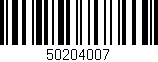 Código de barras (EAN, GTIN, SKU, ISBN): '50204007'