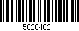Código de barras (EAN, GTIN, SKU, ISBN): '50204021'