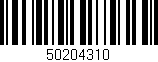 Código de barras (EAN, GTIN, SKU, ISBN): '50204310'