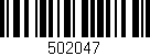 Código de barras (EAN, GTIN, SKU, ISBN): '502047'