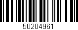 Código de barras (EAN, GTIN, SKU, ISBN): '50204961'