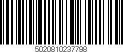 Código de barras (EAN, GTIN, SKU, ISBN): '5020810237798'