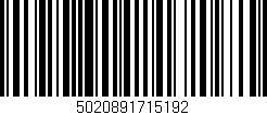Código de barras (EAN, GTIN, SKU, ISBN): '5020891715192'