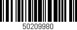 Código de barras (EAN, GTIN, SKU, ISBN): '50209980'