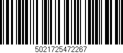 Código de barras (EAN, GTIN, SKU, ISBN): '5021725472267'