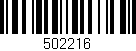 Código de barras (EAN, GTIN, SKU, ISBN): '502216'