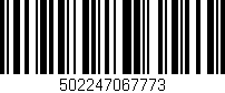 Código de barras (EAN, GTIN, SKU, ISBN): '502247067773'