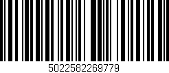 Código de barras (EAN, GTIN, SKU, ISBN): '5022582269779'