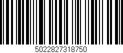 Código de barras (EAN, GTIN, SKU, ISBN): '5022827318750'
