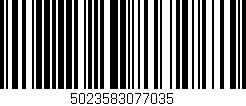 Código de barras (EAN, GTIN, SKU, ISBN): '5023583077035'