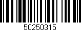 Código de barras (EAN, GTIN, SKU, ISBN): '50250315'