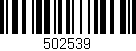 Código de barras (EAN, GTIN, SKU, ISBN): '502539'