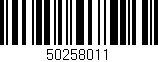 Código de barras (EAN, GTIN, SKU, ISBN): '50258011'