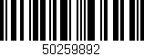 Código de barras (EAN, GTIN, SKU, ISBN): '50259892'