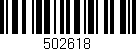 Código de barras (EAN, GTIN, SKU, ISBN): '502618'