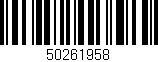 Código de barras (EAN, GTIN, SKU, ISBN): '50261958'