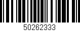 Código de barras (EAN, GTIN, SKU, ISBN): '50262333'