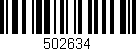 Código de barras (EAN, GTIN, SKU, ISBN): '502634'