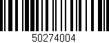 Código de barras (EAN, GTIN, SKU, ISBN): '50274004'