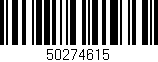 Código de barras (EAN, GTIN, SKU, ISBN): '50274615'