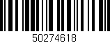Código de barras (EAN, GTIN, SKU, ISBN): '50274618'