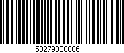 Código de barras (EAN, GTIN, SKU, ISBN): '5027903000611'