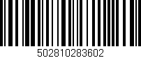 Código de barras (EAN, GTIN, SKU, ISBN): '502810283602'
