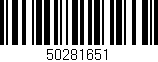 Código de barras (EAN, GTIN, SKU, ISBN): '50281651'