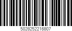 Código de barras (EAN, GTIN, SKU, ISBN): '5028252216807'