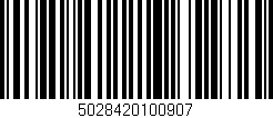 Código de barras (EAN, GTIN, SKU, ISBN): '5028420100907'