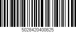 Código de barras (EAN, GTIN, SKU, ISBN): '5028420400625'