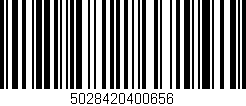 Código de barras (EAN, GTIN, SKU, ISBN): '5028420400656'