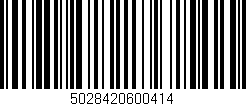 Código de barras (EAN, GTIN, SKU, ISBN): '5028420600414'