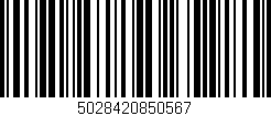 Código de barras (EAN, GTIN, SKU, ISBN): '5028420850567'