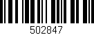 Código de barras (EAN, GTIN, SKU, ISBN): '502847'