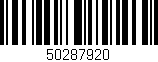 Código de barras (EAN, GTIN, SKU, ISBN): '50287920'
