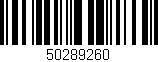 Código de barras (EAN, GTIN, SKU, ISBN): '50289260'