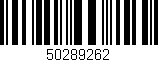 Código de barras (EAN, GTIN, SKU, ISBN): '50289262'