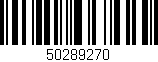 Código de barras (EAN, GTIN, SKU, ISBN): '50289270'