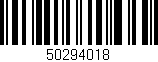 Código de barras (EAN, GTIN, SKU, ISBN): '50294018'