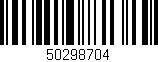 Código de barras (EAN, GTIN, SKU, ISBN): '50298704'