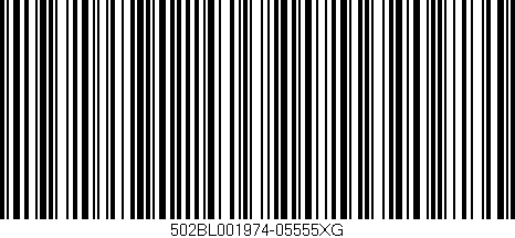 Código de barras (EAN, GTIN, SKU, ISBN): '502BL001974-05555XG'